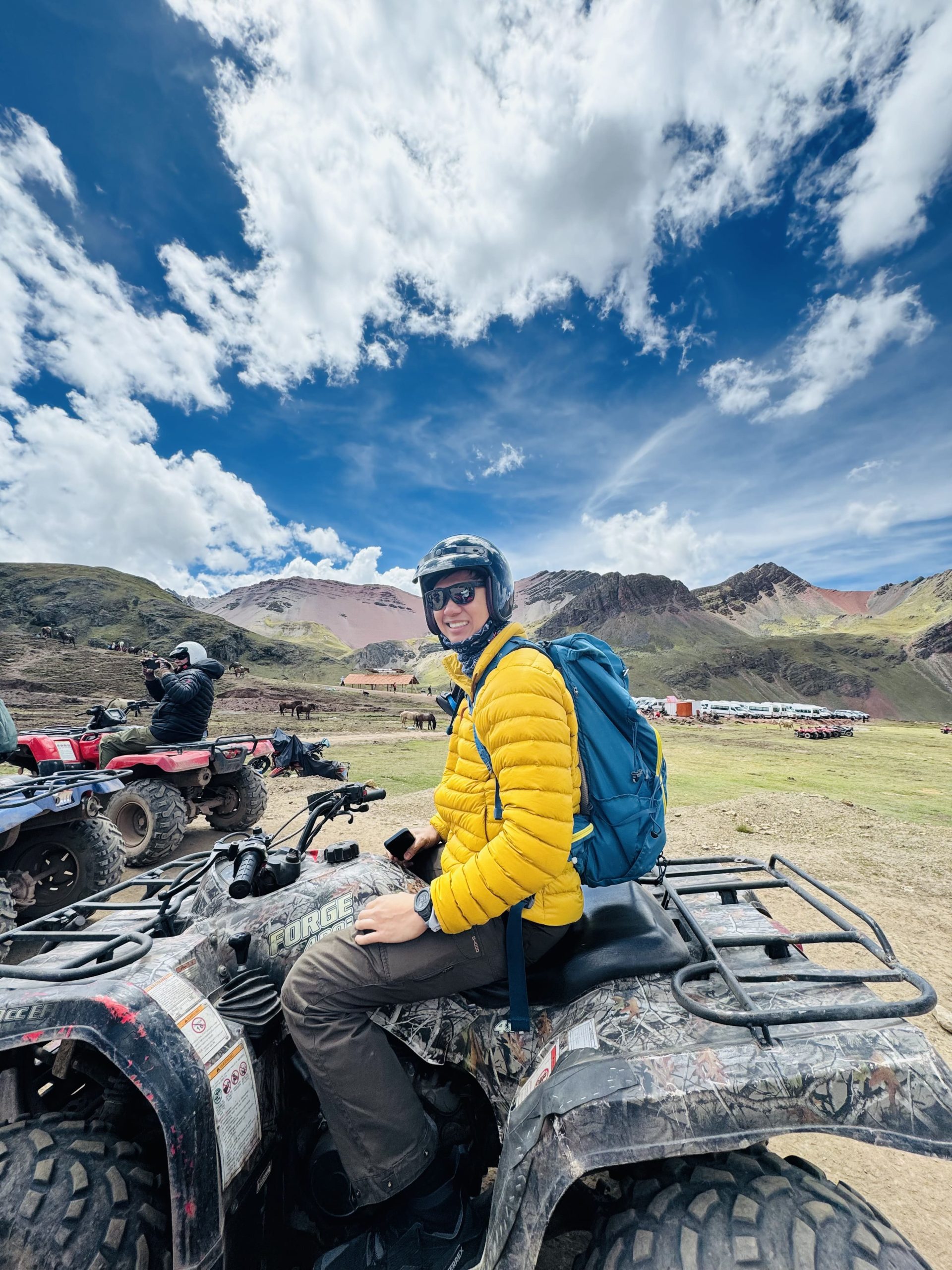 Ready for an ATV tour to Rainbow Mountain.